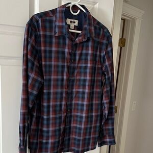 Joseph Abboud Men's Plaid Shirt - Blue and Red